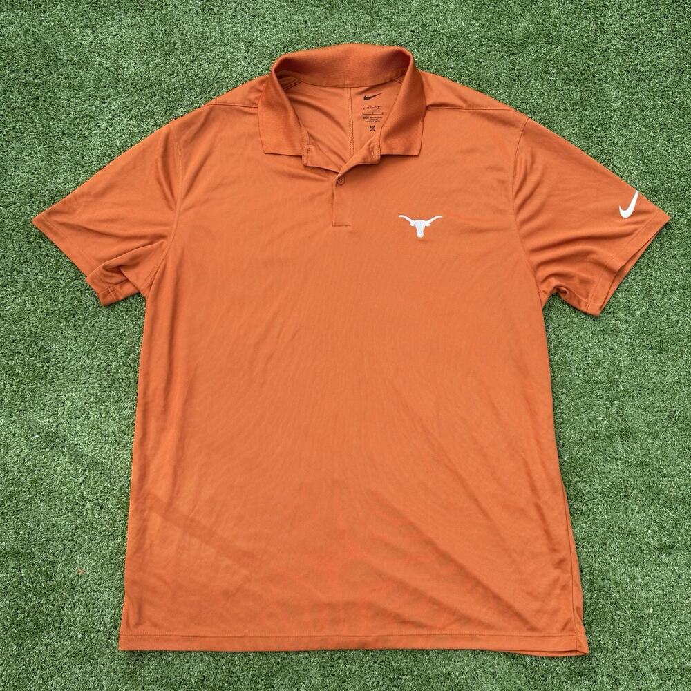 Nike Texas Longhorns Dri-FIT Polo Shirt Men's Large Burnt Orange NCAA Golf